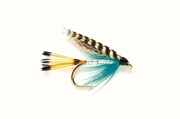 Mixed Sizes LARGE HOOK 6 12 pack of Wet Teal Blue and Silver Fishing Flies 10 8 